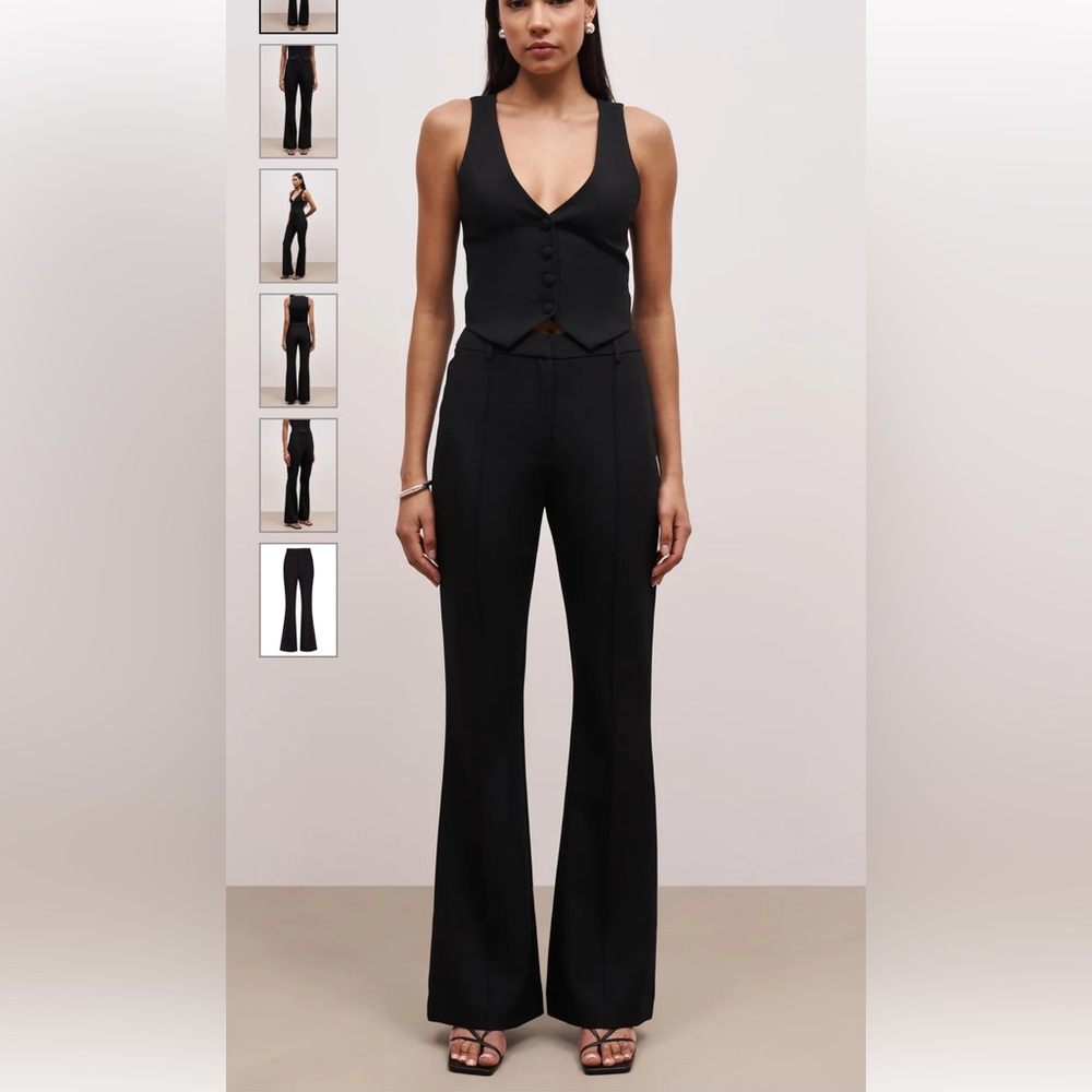 Because of Alice Wide Leg suit trousers - Black SMALL